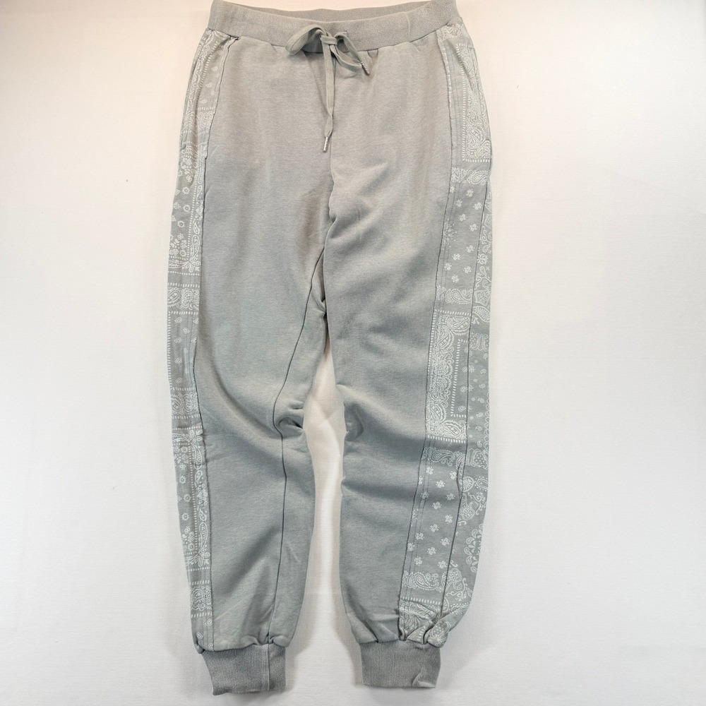 NWOT Dance & Marvel Paisley Side Stripe Jogger Pants Gray Women's Medium